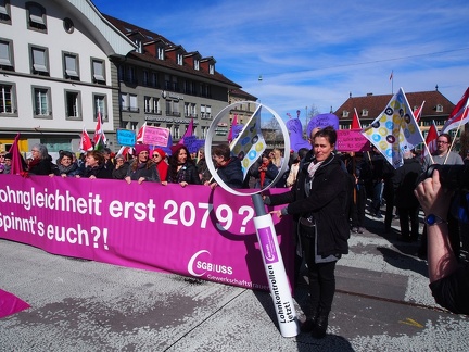  8. März 2018  Internationaler Frauenkampftag - Demo auf dem Waisenhausplatz in Bern