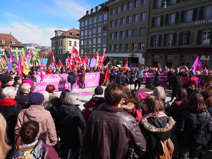  8. März 2018  Internationaler Frauenkampftag - Demo auf dem Waisenhausplatz in Bern