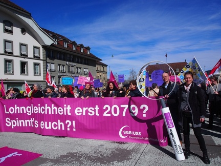  8. März 2018  Internationaler Frauenkampftag - Demo auf dem Waisenhausplatz in Bern