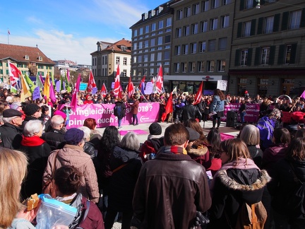  8. März 2018  Internationaler Frauenkampftag - Demo auf dem Waisenhausplatz in Bern