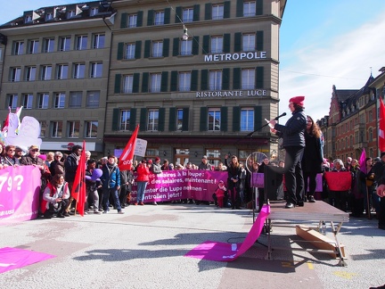  8. März 2018  Internationaler Frauenkampftag - Demo auf dem Waisenhausplatz in Bern