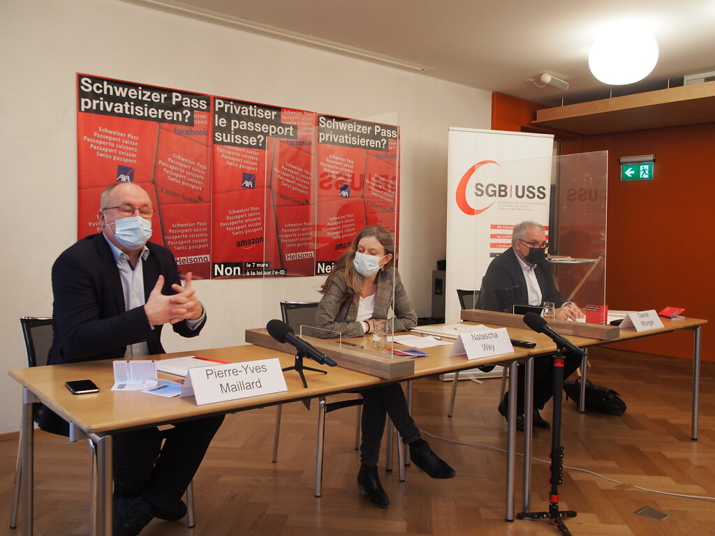 Medienkonferenz «Schweizer Pass privatisieren? Nein am 7. März zum E-ID-Gesetz»